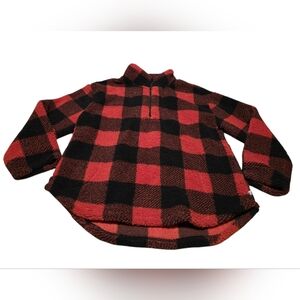 Women’s Large Koolaburra By UGG Brushed Red/Black Buffalo Plaid Sherpa Pullover